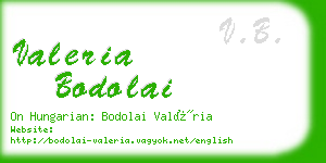 valeria bodolai business card